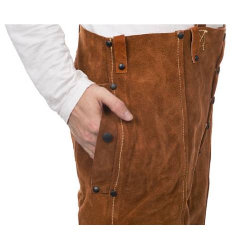 Lava Brown™ skórzane spodnie spawalnicze z dwoiny
